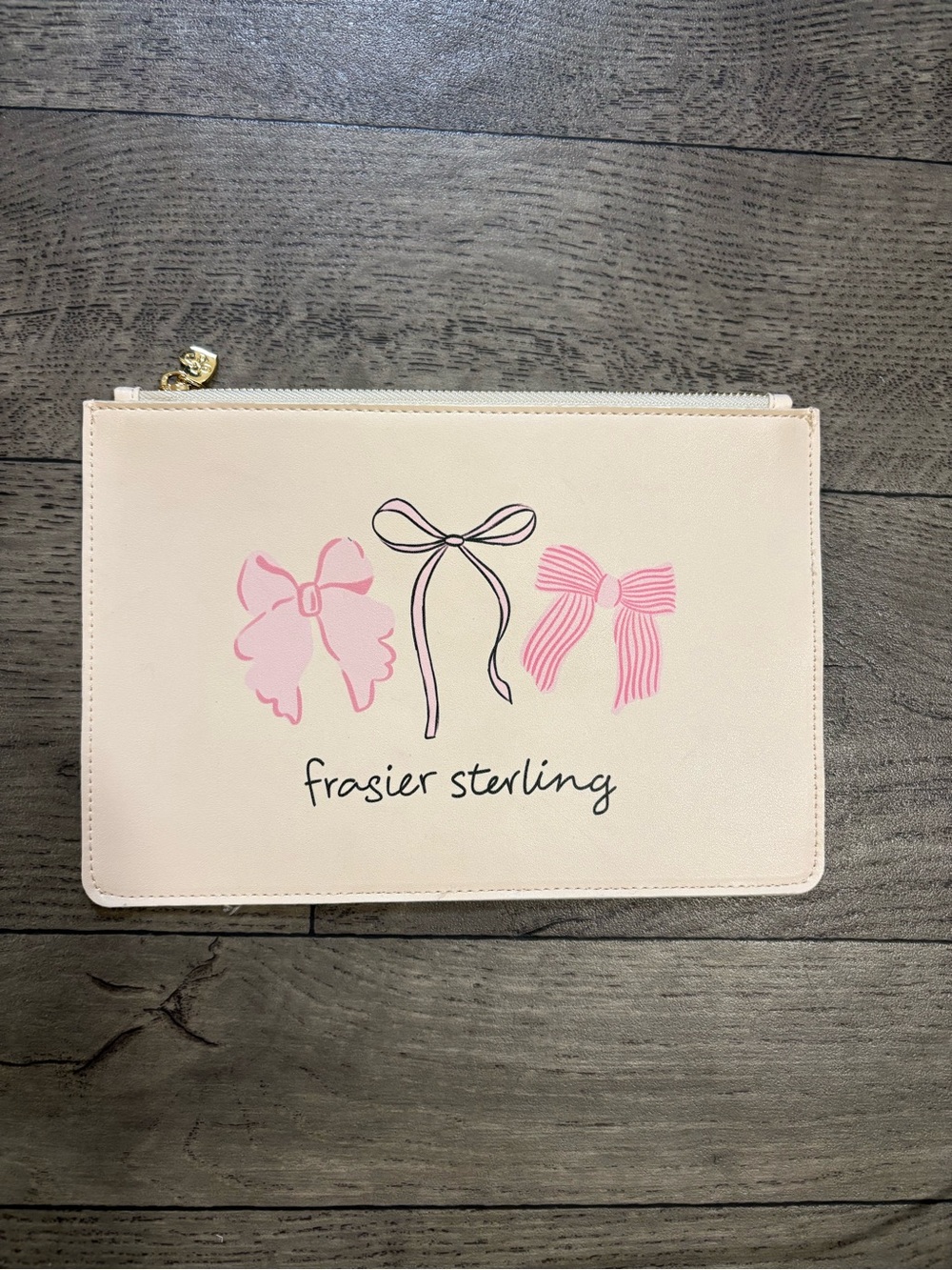 Frasier Sterling Pink Bow Travel Pouch